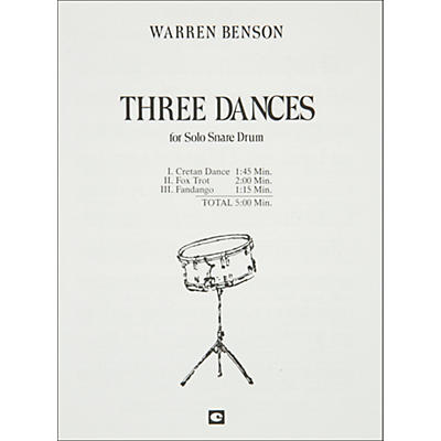 Hal Leonard Three Dances for Solo Snare Drum