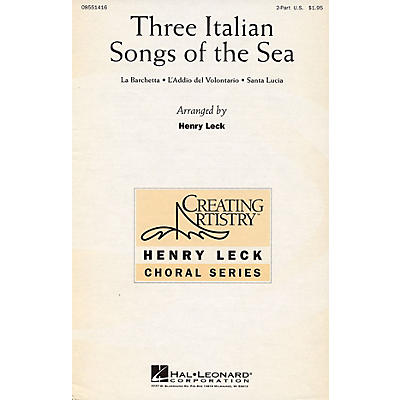 Hal Leonard Three Italian Songs of the Sea 2-Part arranged by Henry Leck