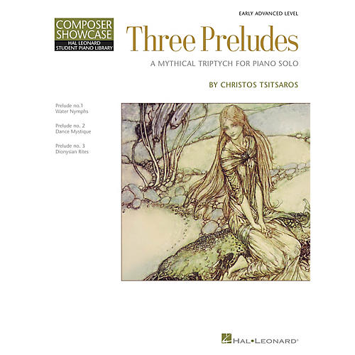 Hal Leonard Three Preludes Piano Library Series Book by Christos Tsitsaros (Level Early Advanced)