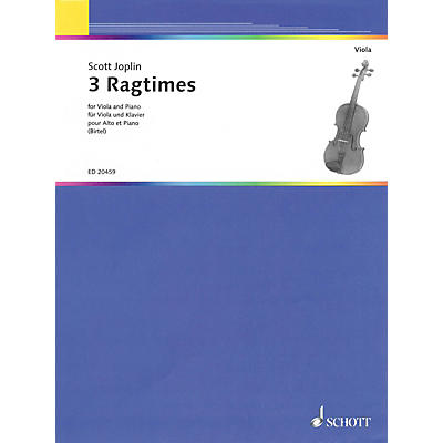 Schott Three Ragtimes (for Viola and Piano) String Series