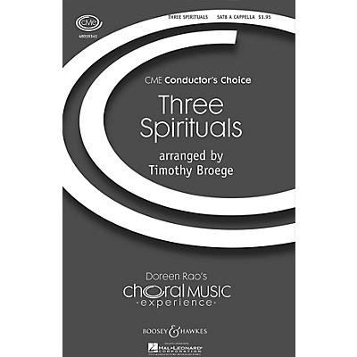 Boosey and Hawkes Three Spirituals (CME Conductor's Choice) SATB a cappella arranged by Timothy Broege