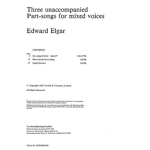 Novello Three Unaccompanied Part-Songs for Mixed Voices SATB