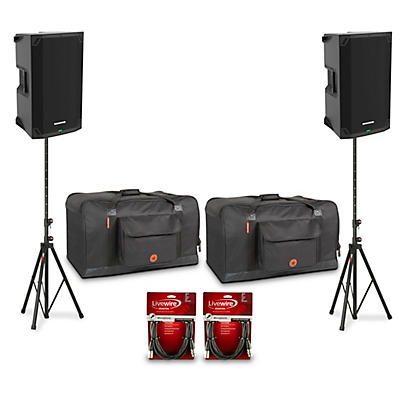 Mackie Thump12v4 12" Powered Speaker Pair With Bags, Cables & Stands