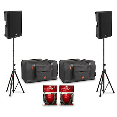 Mackie Thump15v4 15" Powered Speaker Pair With Bags, Cables & Stands