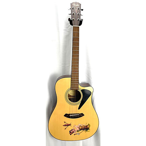 Fender Tikki Femme Fatale Acoustic Electric Guitar Natural
