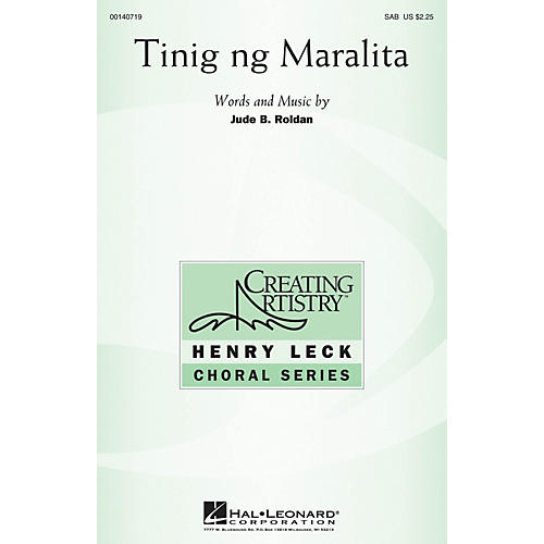 Hal Leonard Tinig ng Maralita SAB composed by Jude Roldan