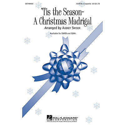 Hal Leonard Tis the Season - A Christmas Madrigal SSATB A Cappella arranged by Audrey Snyder