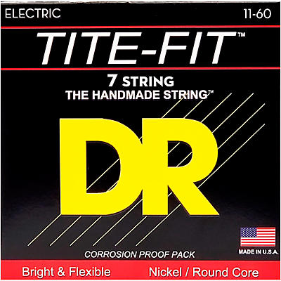 DR Strings Tite-Fit Nickel Plated 7-String Electric Guitar Strings Heavy (11-60)