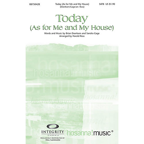 Today (As for Me and My House) Accompaniment CD by Brian Doerksen Arranged by Harold Ross
