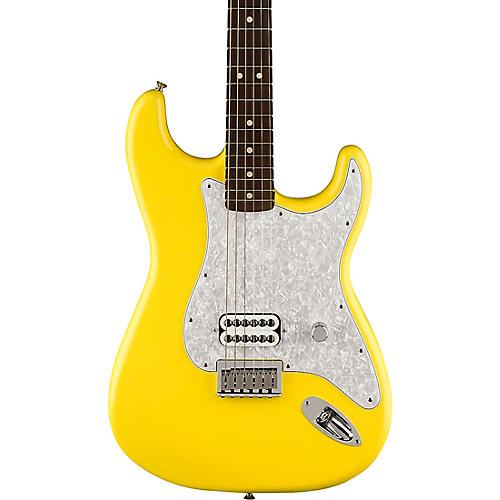 Fender Tom DeLonge Stratocaster Electric Guitar With Invader SH8 Pickup Condition 2 - Blemished Graffiti Yellow 197881037536