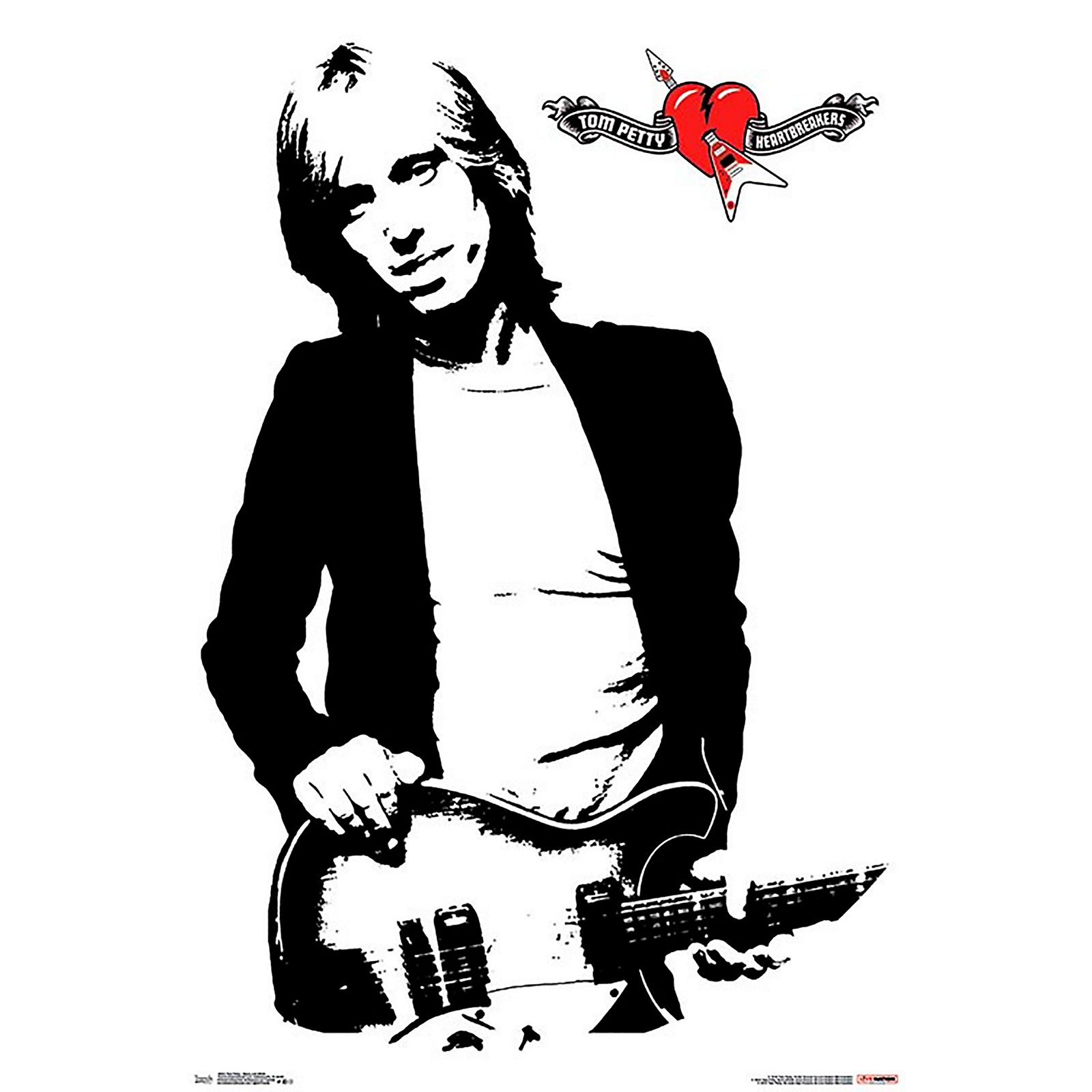Trends International Tom Petty Black and White Poster Musician's Friend