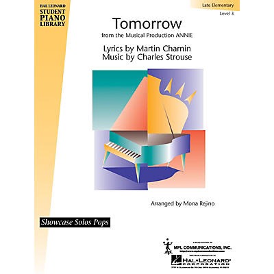 Hal Leonard Tomorrow (from Annie) Piano Library Series by Charles Strouse (Level Late Elem)