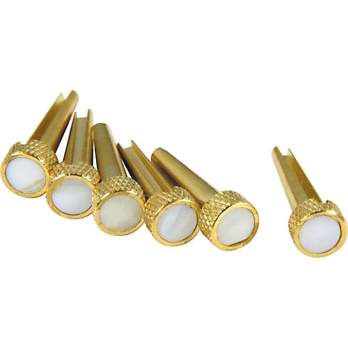 D'Andrea Tone Pins Brass Bridge Pin Set Mother of Pearl