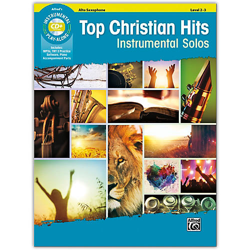 Alfred Top Christian Hits Instrumental Solos Alto Sax Book, Level 2-3