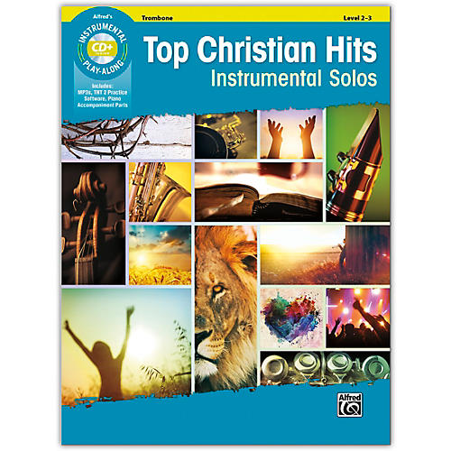 Alfred Top Christian Hits Instrumental Solos Trombone Book, Level 2-3