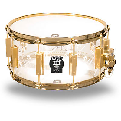 WFLIII Drums Top Hat and Cane Collector's Acrylic Snare Drum With Gold Hardware