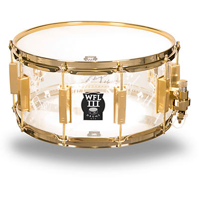 WFLIII Drums Top Hat and Cane Collector's Acrylic Snare Drum with Gold Hardware