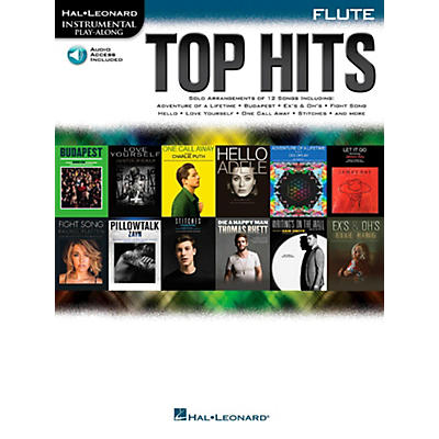 Hal Leonard Top Hits For Flute - Instrumental Play-Along Book/Online Audio