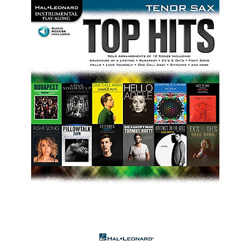 Top Hits For Tenor Sax - Instrumental Play-Along Book/Online Audio