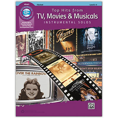 Alfred Top Hits From TV, Movies & Musicals Instrumental Solos Clarinet Book, Level 2-3