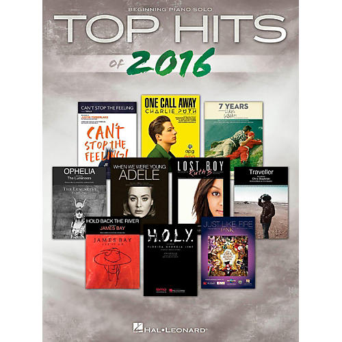 Top Hits Of 2016 Beginning Piano Solo