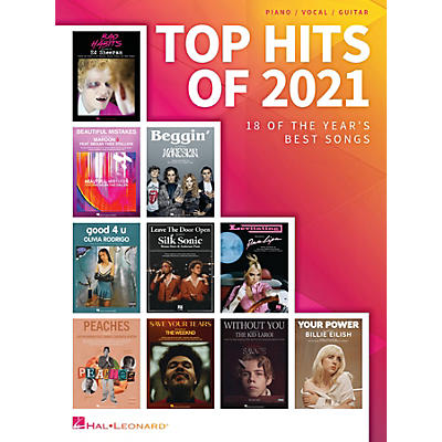 Hal Leonard Top Hits of 2021 (18 of the Year's Best Songs) Piano/Vocal/Guitar Songbook
