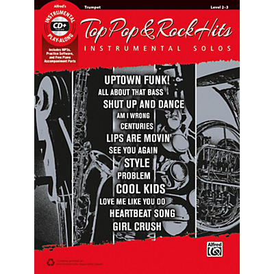 Alfred Top Pop & Rock Hits Instrumental Solos Trumpet Book & CD
