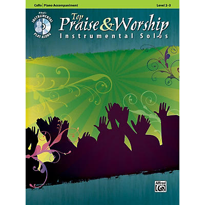 Alfred Top Praise & Worship Instrumental Solos - Cello, Level 2-3 (Book/CD)
