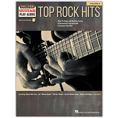 Hal Leonard Top Rock Hits Deluxe Guitar Play-Along Volume 1 Book/Audio Online