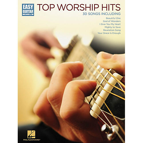 Hal Leonard Top Worship Hits (Easy Guitar with Notes & Tab) Easy Guitar Series Softcover Performed by Various