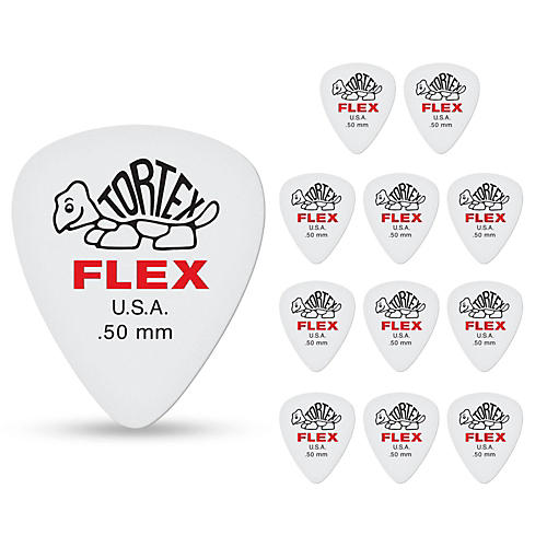 Dunlop Tortex Flex Standard 12 Pack .50 mm 12 Pack