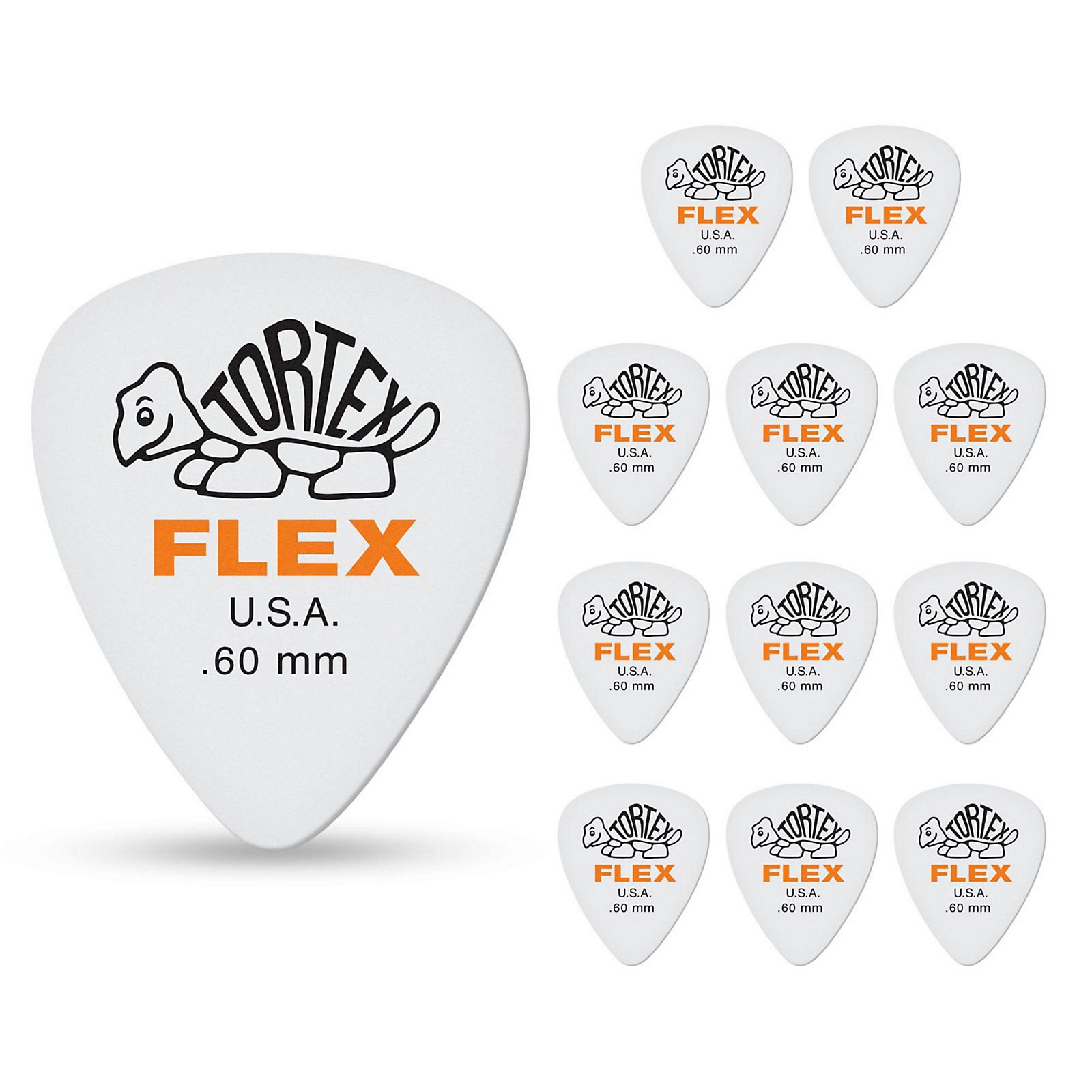 Dunlop Tortex Flex Standard Guitar Picks .60 mm 12 Pack Musician's Friend