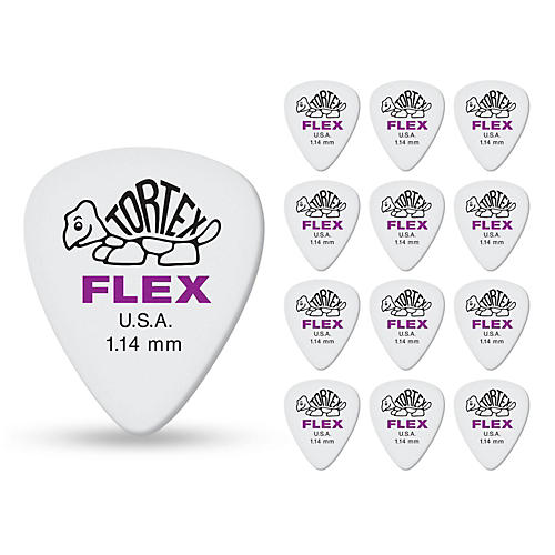 Dunlop Tortex Flex Standard Guitar Picks 1.14 mm 12 Pack