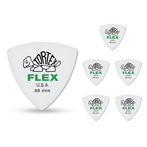 Dunlop Tortex Flex Triangle Guitar Picks .88 mm 6 Pack