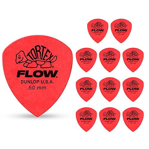 Dunlop Tortex Flow Guitar Picks STD-12/PLYPK .50 mm 12 Pack