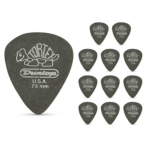 Dunlop Tortex Pitch Black Standard Guitar Picks 1 Dozen .73 mm