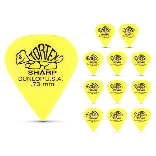 Dunlop Tortex Sharp Guitar Picks 1 Dozen .73 mm