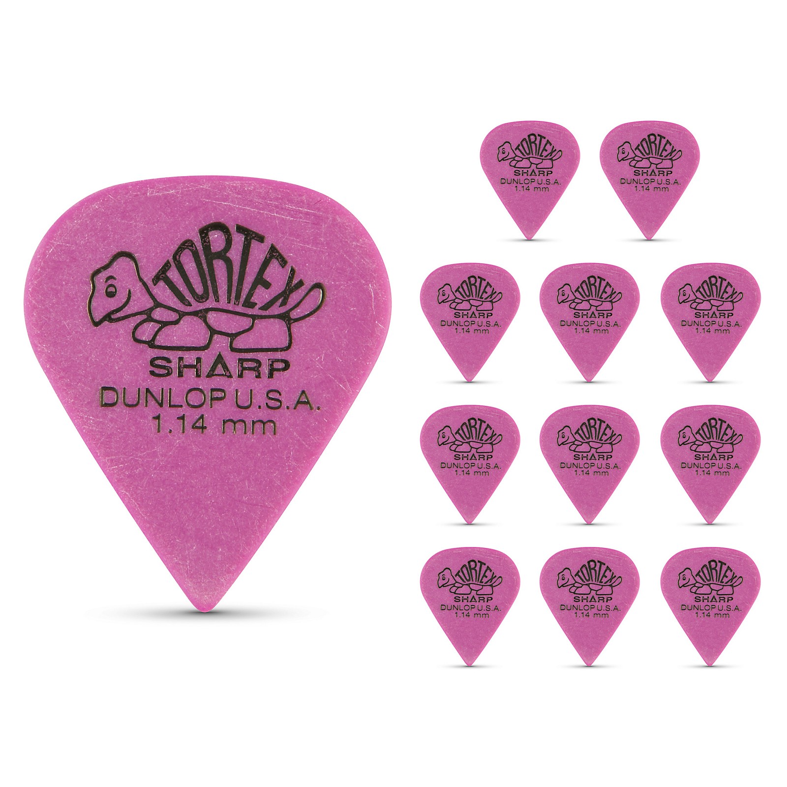 Dunlop Tortex Sharp Guitar Picks 1 Dozen 1.14 mm Musician's Friend