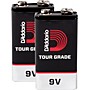 D'Addario Tour-Grade 9V Battery 2-Pack