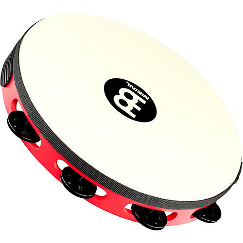 MEINL Touring Synthetic Head Wood Tambourine One Row Red