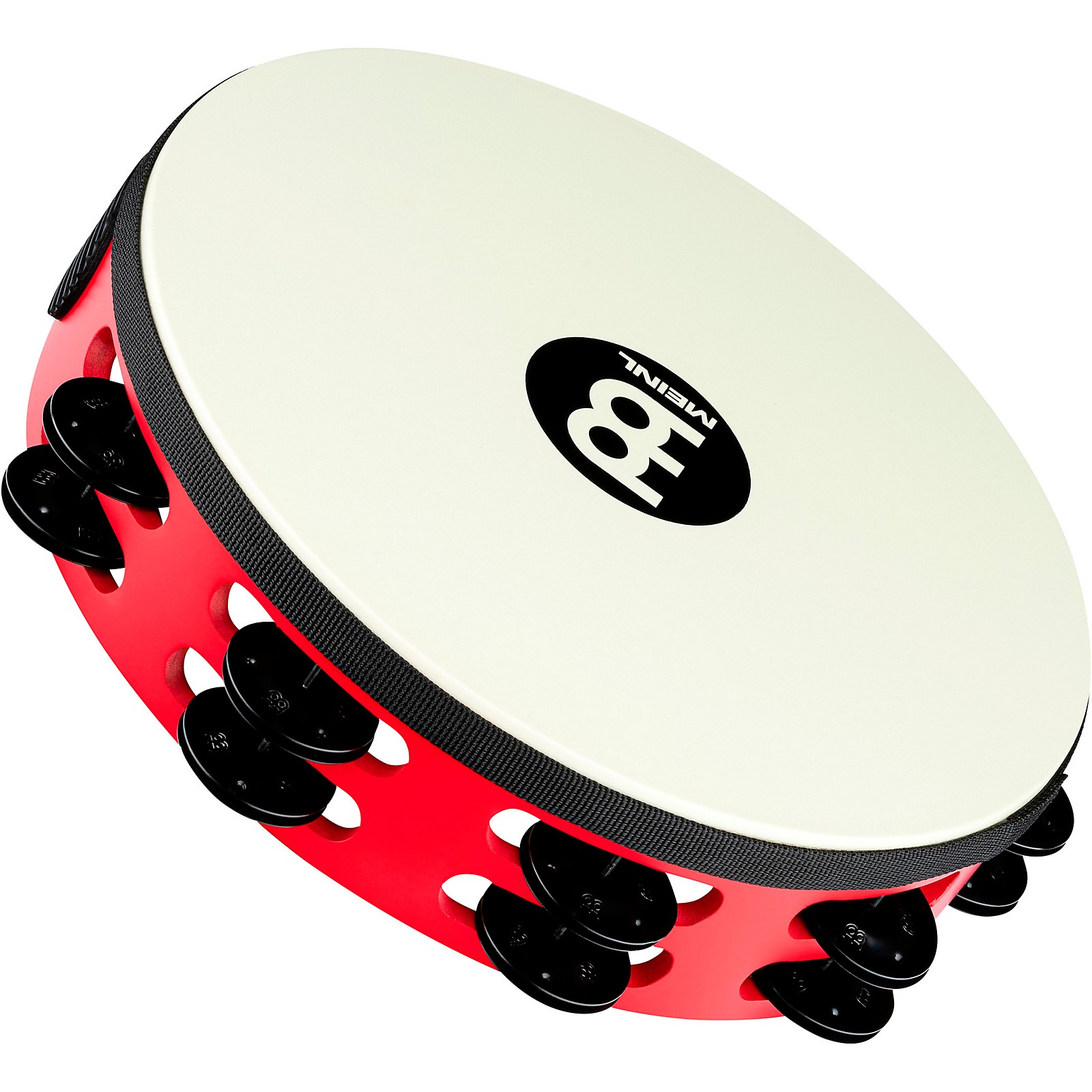 Meinl Touring Synthetic Head Wood Tambourine Two Rows Red Musician's