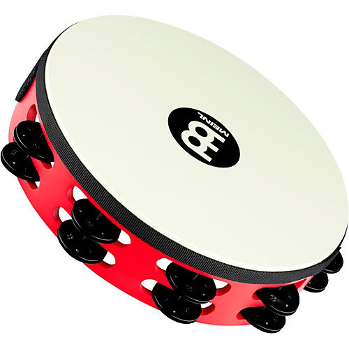 MEINL Touring Synthetic Head Wood Tambourine Two Rows Red