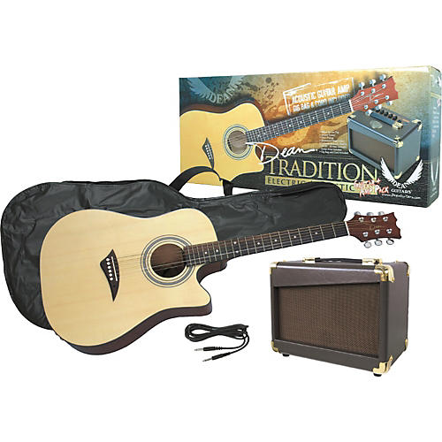 Tradition Acoustic-Electric Guitar and Amp Pack