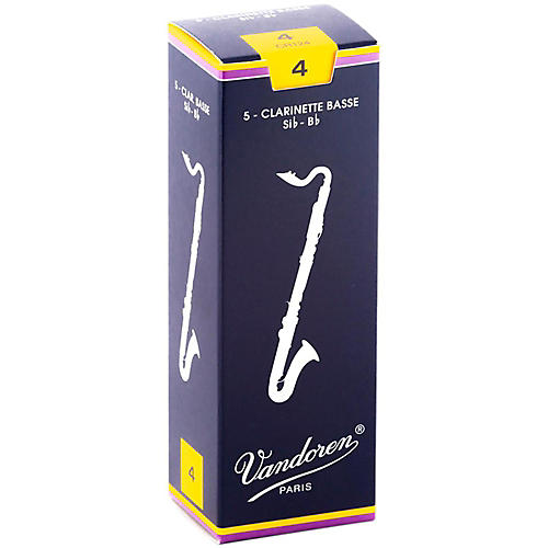 Vandoren Traditional Bass Clarinet Reeds Strength 4 Box of 5