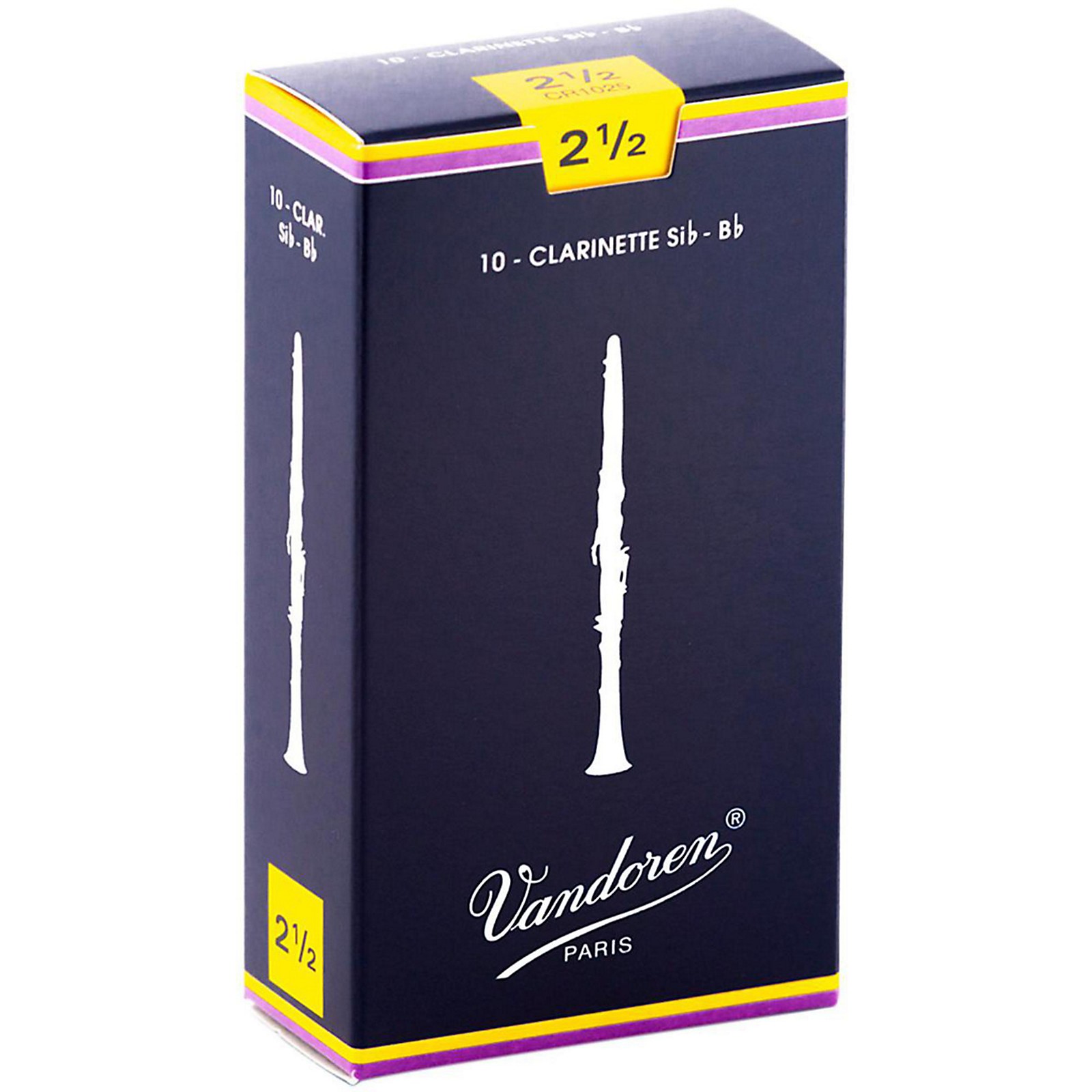 Vandoren Traditional Bb Reeds Strength 2.5 Box of 10