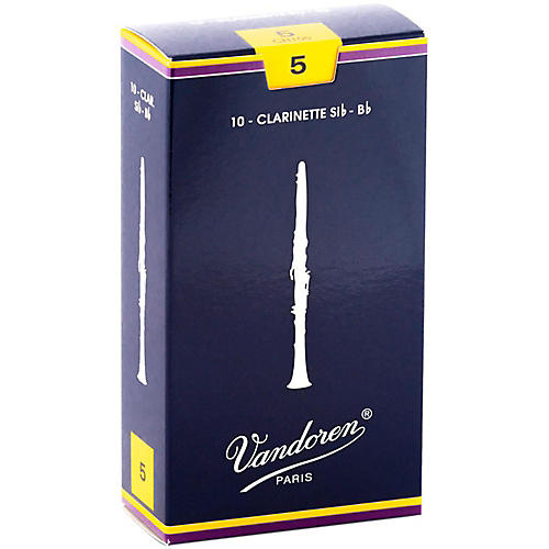 Vandoren Traditional Bb Clarinet Reeds Strength 5 Box of 10