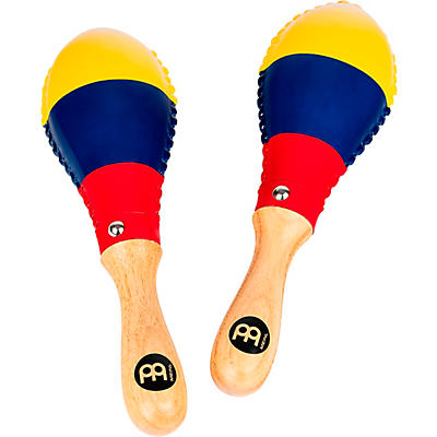 MEINL Traditional Rawhide Maracas with Colombian Flag