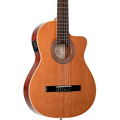 Ortega Traditional Series RCE180GT Thinline Acoustic-Electric Classical Guitar -