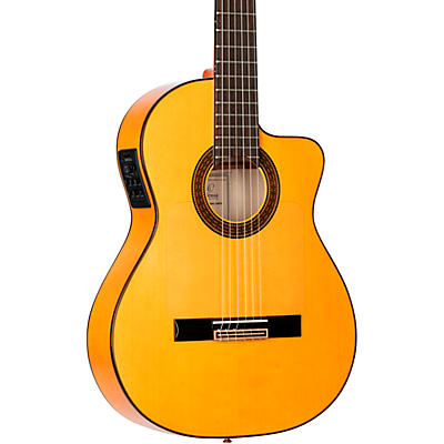 Ortega Traditional Series RCE270FT Thinline Acoustic-Electric Classical Guitar -