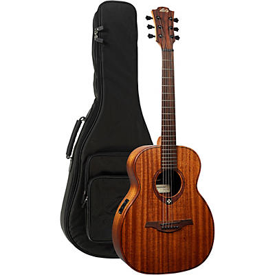 Lag Guitars Tramontane Travel Series Acoustic Electric Guitar Khaya Mahogany